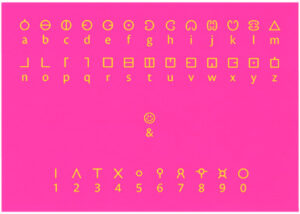 Fictional utopian languages: Thomas More's Utopian alphabet reimagined by Fraser Muggeridge and Jeremy Deller